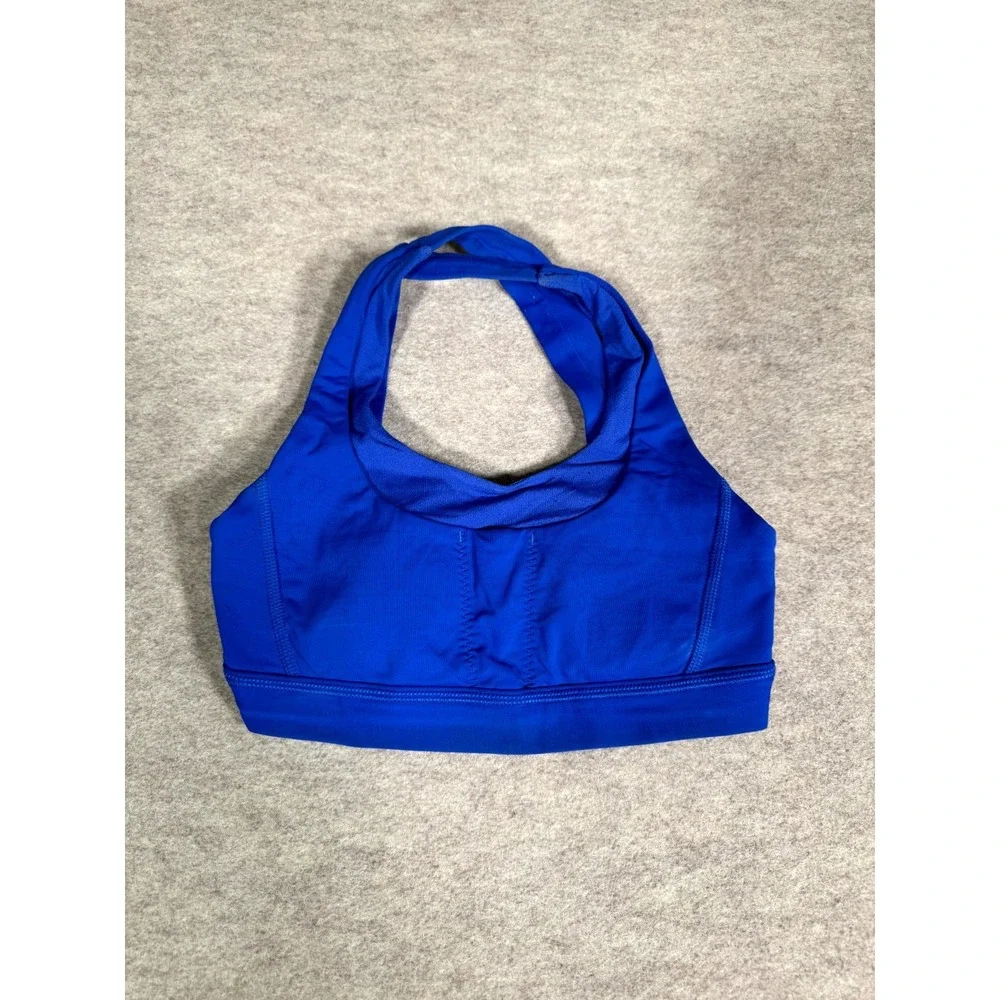 Lululemon Run Stuff Your Bra III Womens 2 Blue Stretch Sweat Wicking Athleisure